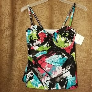 Womens Croft & Barrow Tankini Top 16 NWT